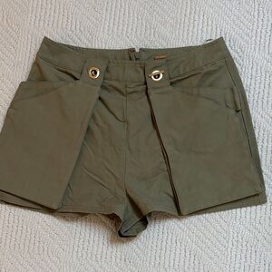 Cult Gaia adalee green khaki shorts 6